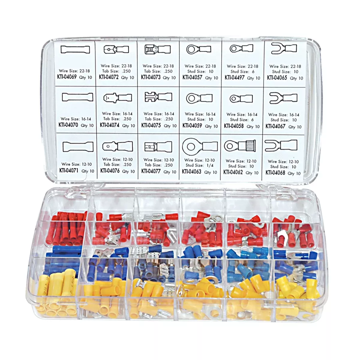 180-pc Solderless Terminal Kit KTI00037 K Tool International