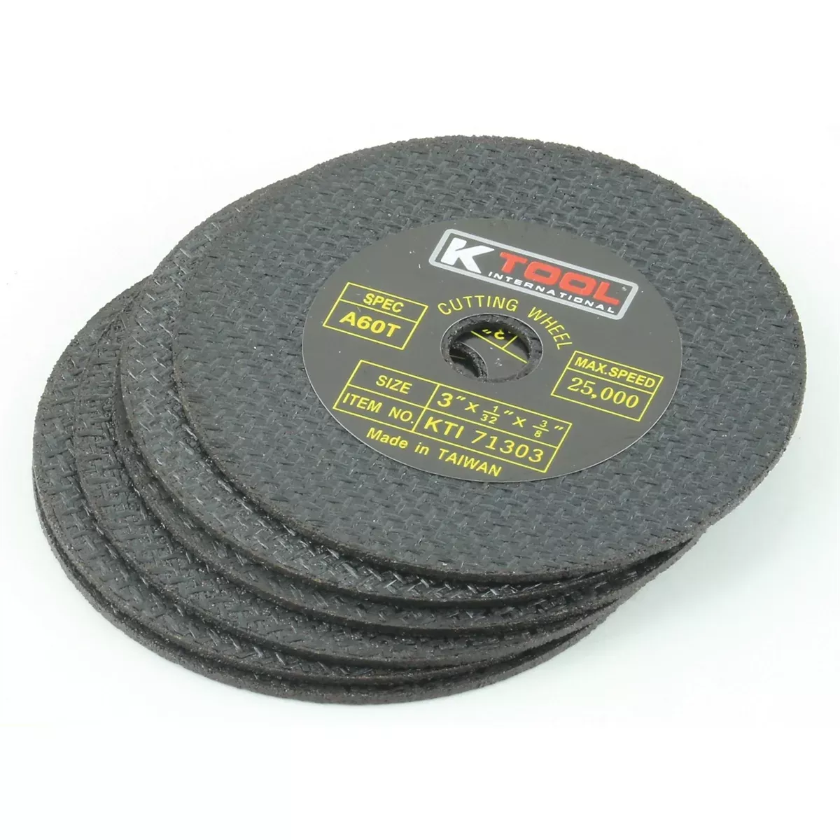6-pk of 3" x 1/32" Abrasive Cut-Off Wheels KTI71303 K Tool International