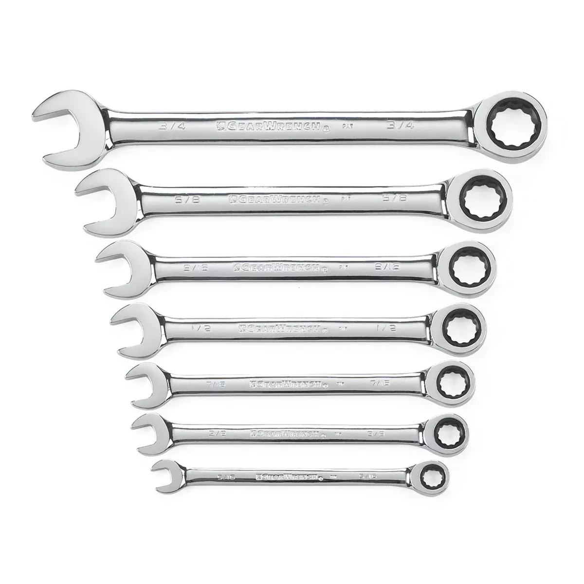 7-Piece SAE Combination Ratcheting GearWrench Set KDT9317 GearWrench