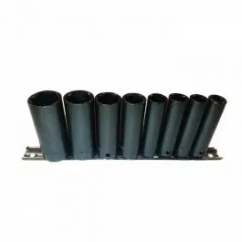 9pc 3/8" Drive 6 Point Deep Impact Socket Set - Metric