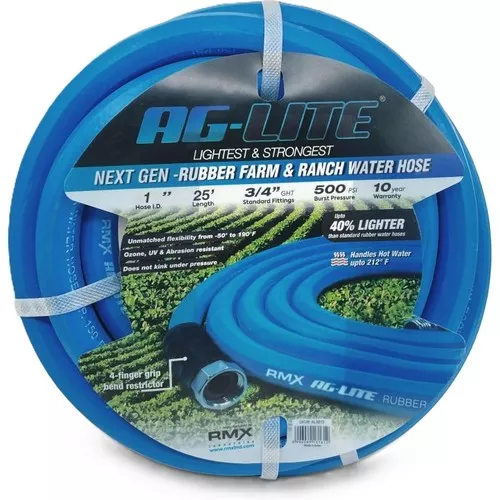 Ag-Lite Rubber Water Hose Assembly 1" x 25'