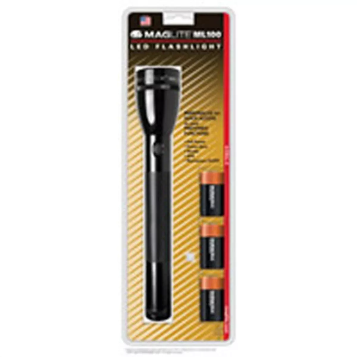 Flashlight, Luxeon, 3 Cell, Black MAGML100S3DX6 Mag Instrument