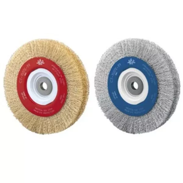 Jaz Wire Wheel Wide Face Crimped 125mm x 19mm x 0.3mm 5/Row - Multi Fit Bore - Coated Steel WHEW-1205