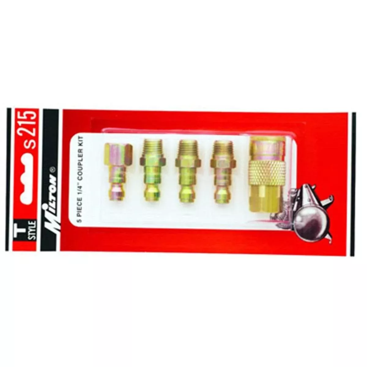 Milton Industries S-215 5 Piece T-Style Coupler Kit