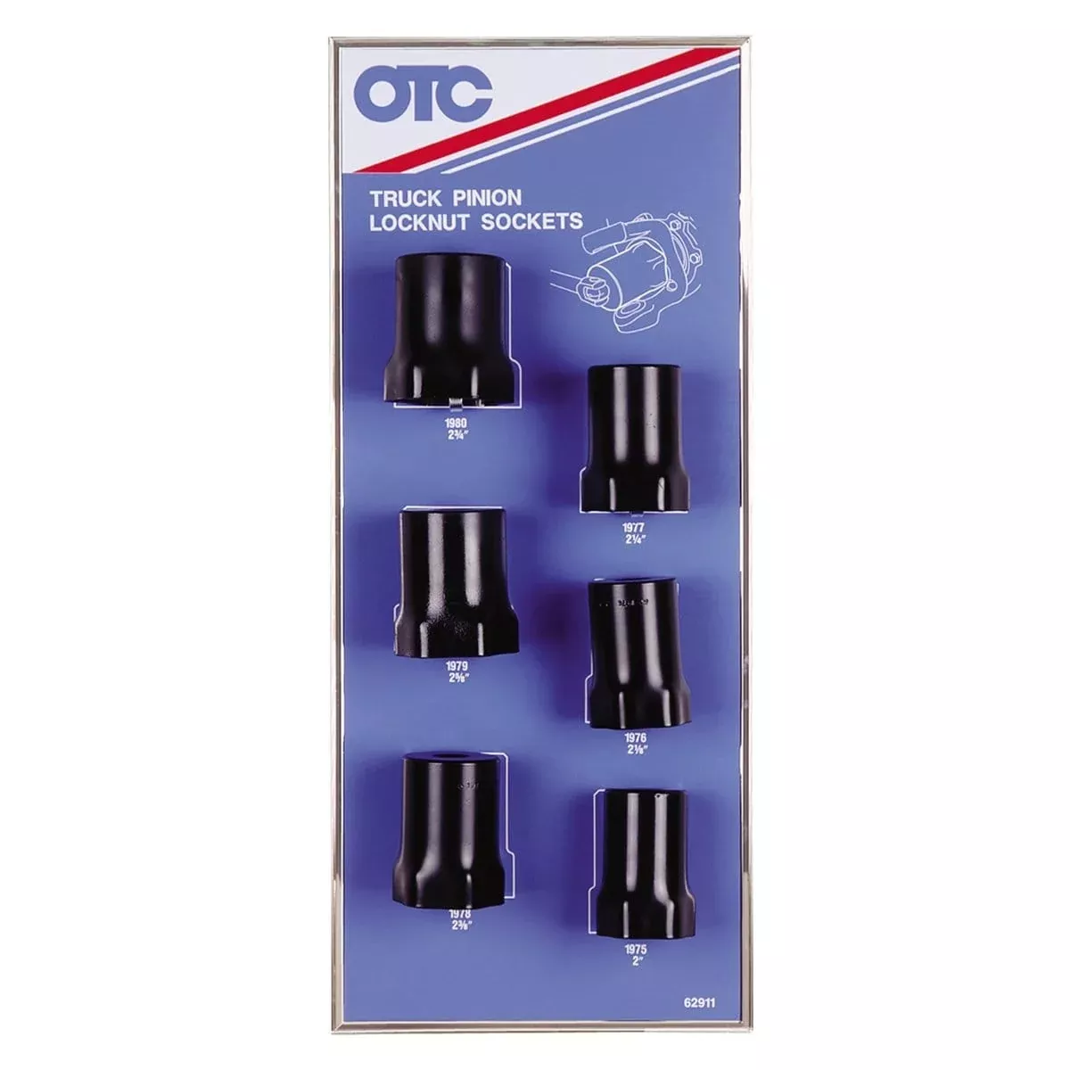 OTC 9814 6Pc Pinion Locknut Socket Display