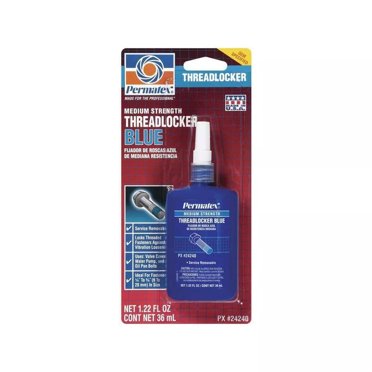 Permatex Inc 24240-CAN Threadlocker Blue Each