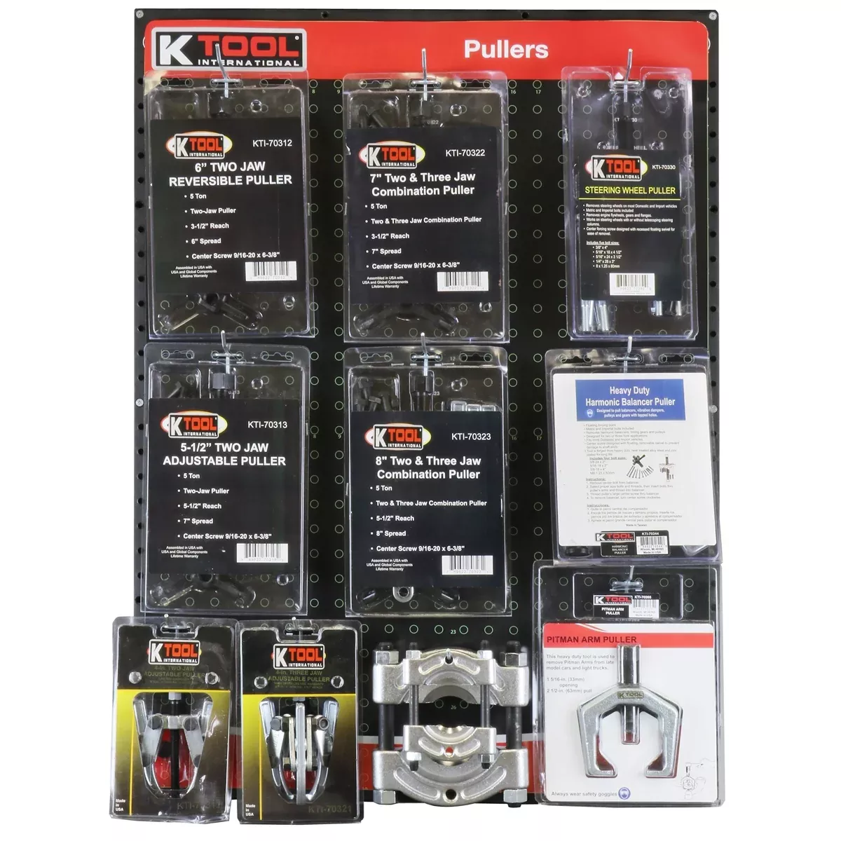 Pullers Display Assortments (No Board) KTI0833 K Tool International