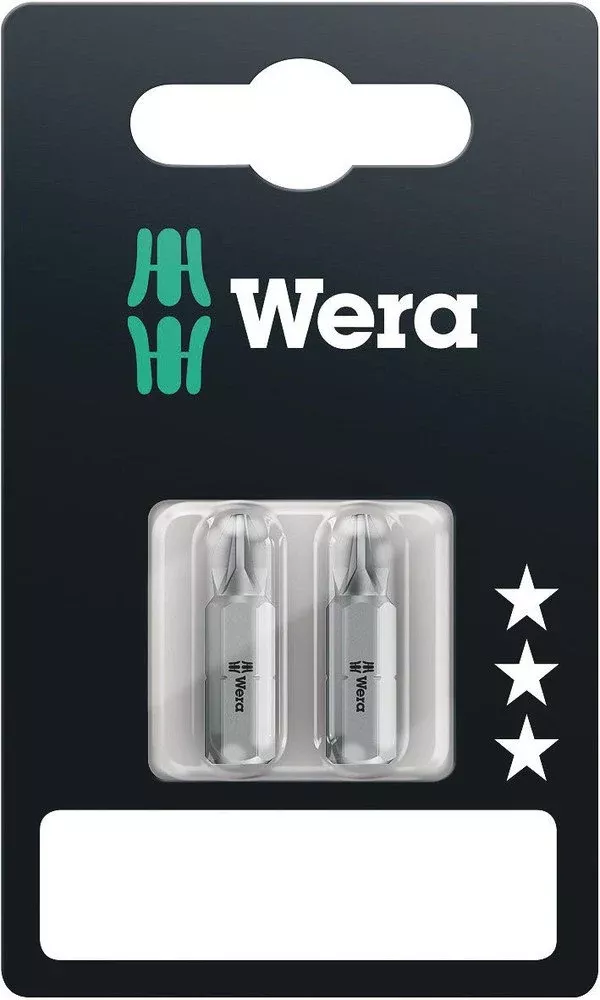Wera 855/1 Pozi Bits PZ 3x25mm 2 Pce 073310