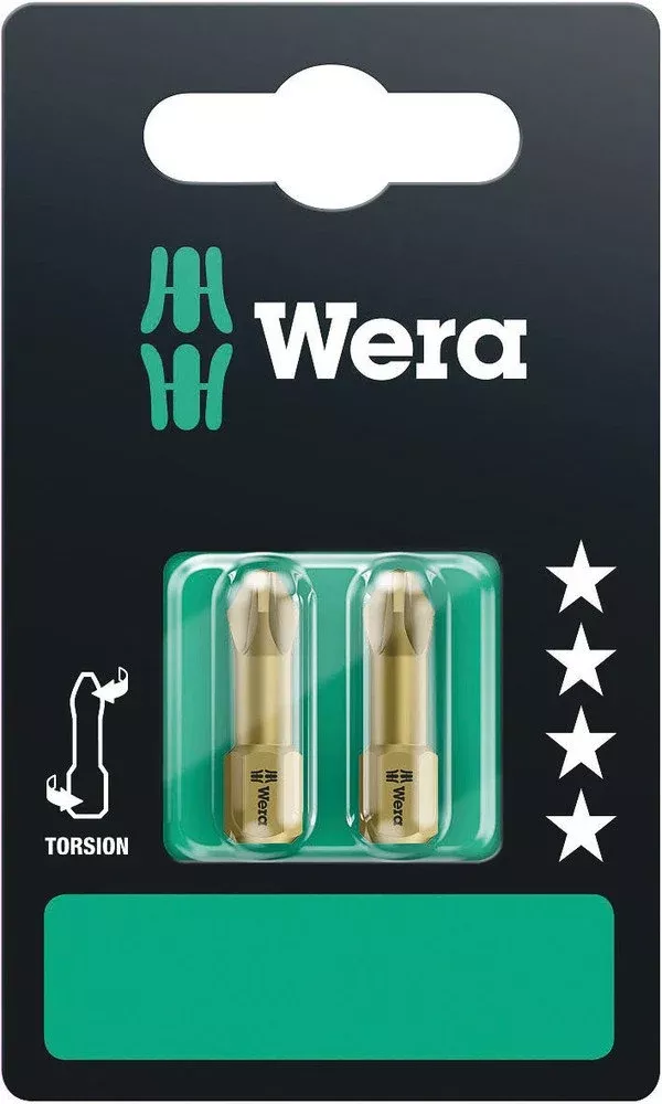 Wera 855/1 TH SB Pozi Bits 1x25mm 2 Piece 073370