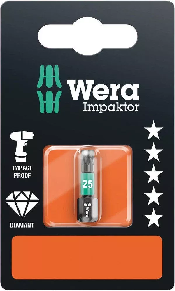 Wera 867/1 Impaktor DC Torx Bit TX30x25mm 073926