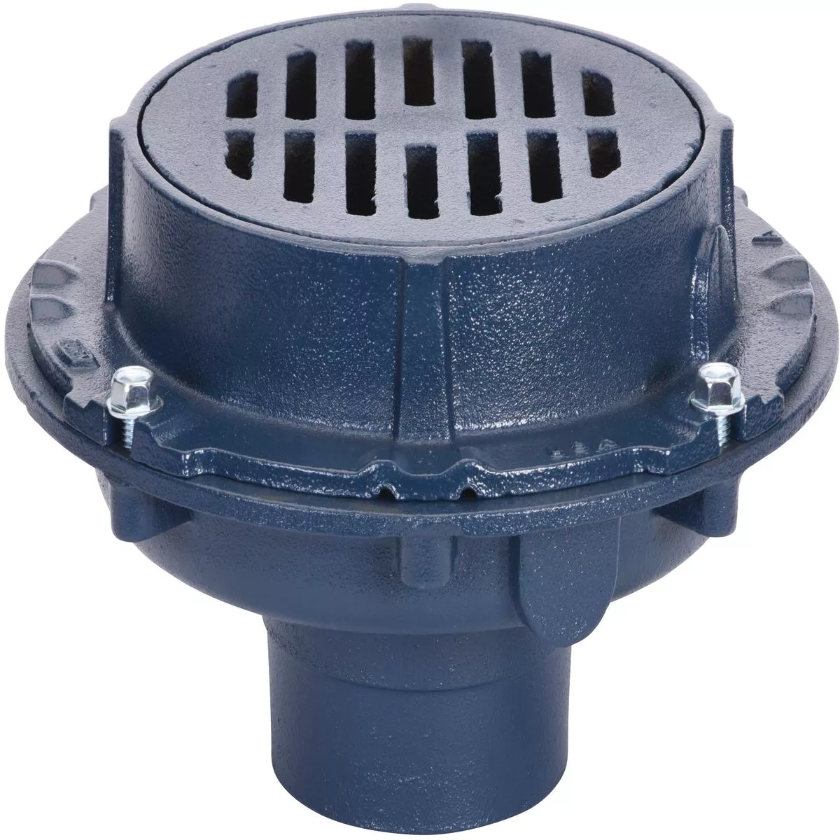 Zurn Z508 9″ Dia Cast Iron Extra Heavy Duty Drain with 3″ No Hub Body,Trap Primer,Duresist Grate and Bucket Z508-3NH